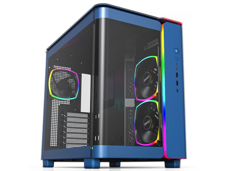 Gabinete Gamer Montech Air 903 Max, Mid Tower, E-ATX, Black, Sem Fonte, Com 4 Fans