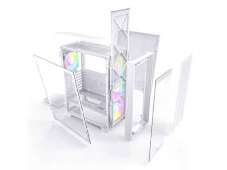 Gabinete Gamer Montech Air 1000 LITE, Mid Tower, Vidro Temperado, White, ATX, Sem Fonte, Com 3 Fans