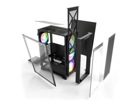 Gabinete Gamer Montech Air 1000 LITE, Mid Tower, Vidro Temperado, Black, ATX, Sem Fonte, Com 3 Fans