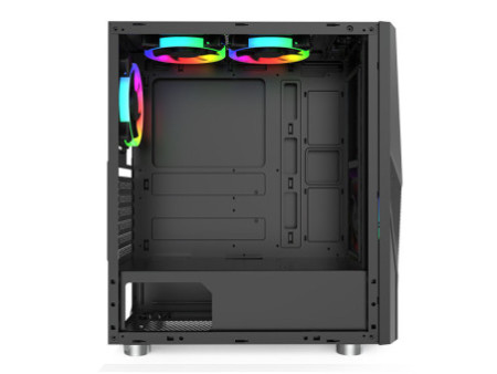 Gabinete Gamer Montech AIR 100 ARGB, Mini Tower, Black, mATX, 4 Fans, Vidro Temperado