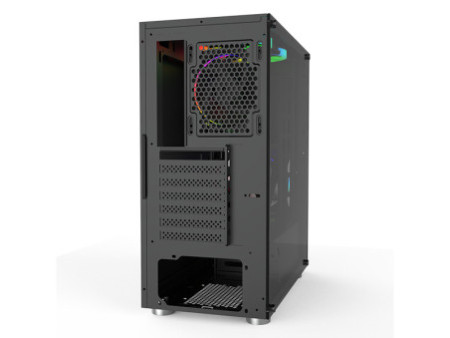 Gabinete Gamer Montech AIR 100 ARGB, Mini Tower, Black, mATX, 4 Fans, Vidro Temperado