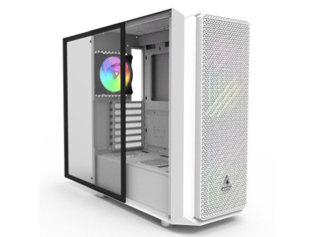 Gabinete Gamer Montech Sky One ARGB, Mid Tower, Vidro Temperado, Black, E-ATX, Sem Fonte, Com 2 Fans