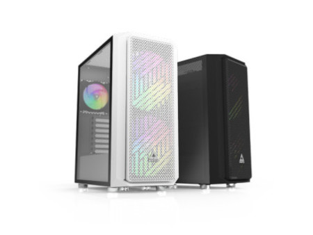 Gabinete Gamer Montech Sky One ARGB, Mid Tower, Vidro Temperado, Black, E-ATX, Sem Fonte, Com 2 Fans