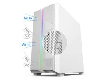 Gabinete Gamer Montech AIR 900 ARGB, Mid Tower, Vidro Temperado, Black, E-ATX, Sem Fonte, Com 2 Fans