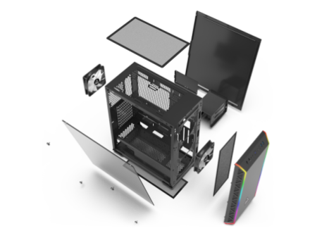 Gabinete Gamer NZXT H5 Flow, Mid Tower, Vidro Temperado, EATX, Sem Fonte, Com 2 Fans, Branco, CC-H52FW-01