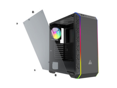Gabinete Gamer NZXT H5 Flow, Mid Tower, Vidro Temperado, EATX, Sem Fonte, Com 2 Fans, Branco, CC-H52FW-01