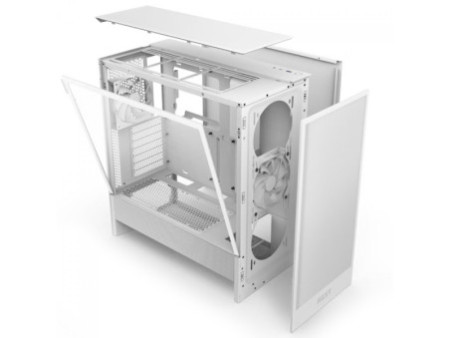 Gabinete Gamer NZXT H5 Flow Starfield, Mid Tower, Vidro Temperado, ATX, Branco, Sem Fonte, Com 2 Fans, CC-H51FW-01