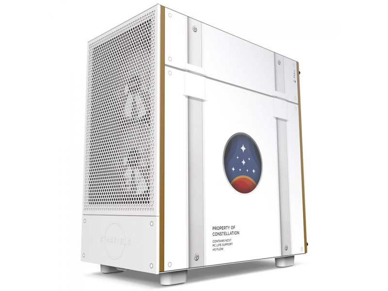 Gabinete Gamer NZXT H5 Flow RGB, Mid Tower, Vidro Temperado, EATX, Sem Fonte, Com 4 Fans, Branco, CC-H52FW-R1