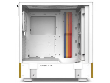 Gabinete Gamer NZXT H5 Flow RGB, Mid Tower, Vidro Temperado, EATX, Sem Fonte, Com 4 Fans, Branco, CC-H52FW-R1