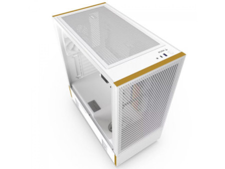 Gabinete Gamer NZXT H5 Flow RGB, Mid Tower, Vidro Temperado, EATX, Sem Fonte, Com 4 Fans, Branco, CC-H52FW-R1