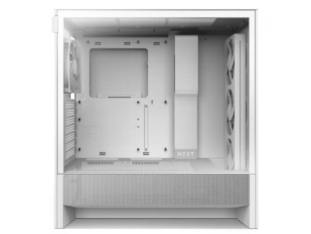 Gabinete Gamer NZXT H7 Flow RGB, Mid Tower, Vidro Temperado, E-ATX, Branco, Sem Fonte, Com 3 Fans, CM-H72FW-R1