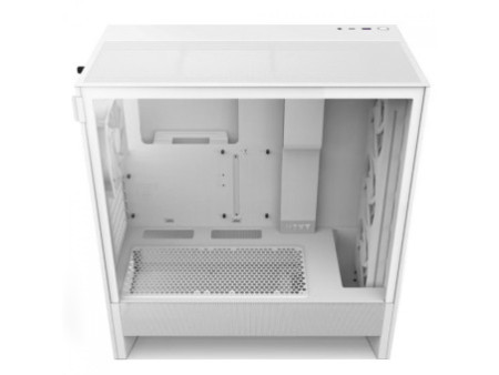 Gabinete Gamer NZXT H7 Flow RGB, Mid Tower, Vidro Temperado, E-ATX, Branco, Sem Fonte, Com 3 Fans, CM-H72FW-R1