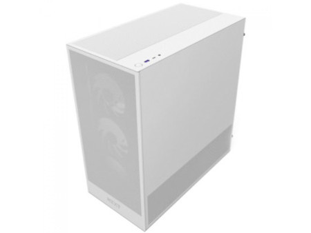 Gabinete Gamer NZXT H7 Flow RGB, Mid Tower, Vidro Temperado, E-ATX, Branco, Sem Fonte, Com 3 Fans, CM-H72FW-R1