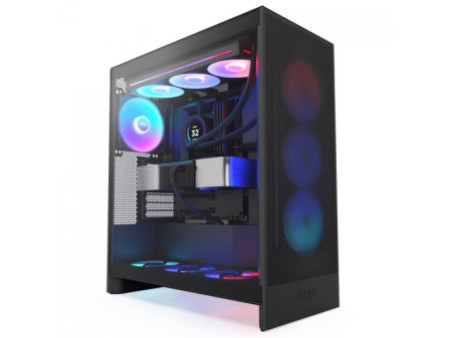 Gabinete Gamer NZXT H7 Flow, Mid Tower, Vidro Temperado, E-ATX, Branco, Sem Fonte, Com 3 Fans, CM-H72FW-01