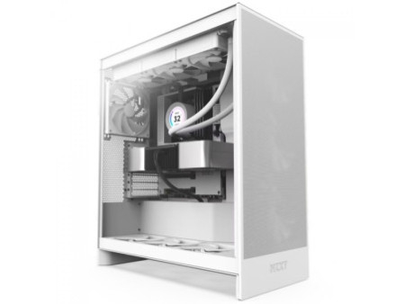 Gabinete Gamer NZXT H6 Flow RGB, Mid Tower, Vidro Temperado, White, ATX, Sem Fonte, 3 Fans, CC-H61FW-R1