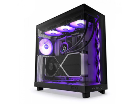 Gabinete Gamer NZXT H6 Flow, Mid Tower, Vidro Temperado, White, ATX, Sem Fonte, 3 Fans, CC-H61FW-01