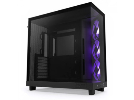 Gabinete Gamer NZXT H6 Flow, Mid Tower, Vidro Temperado, White, ATX, Sem Fonte, 3 Fans, CC-H61FW-01