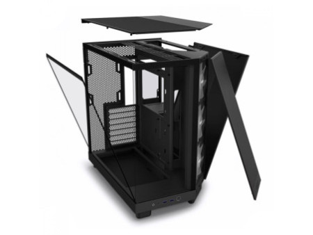 Gabinete Gamer NZXT H6 Flow, Mid Tower, Vidro Temperado, White, ATX, Sem Fonte, 3 Fans, CC-H61FW-01