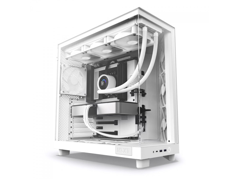 Gabinete Gamer NZXT H6 Flow, Mid Tower, Vidro Temperado, Black, ATX, Sem Fonte, 3 Fans, CC-H61FB-01
