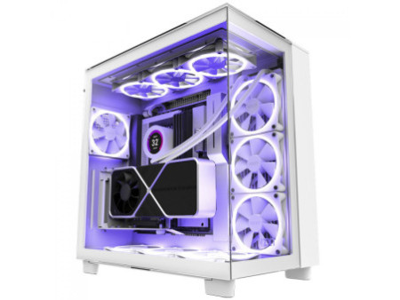 Gabinete Gamer NZXT H9 Flow, Mid Tower, Vidro Temperado, Black, ATX, Sem Fonte, Com 4 Fans, CM-H91FB-01
