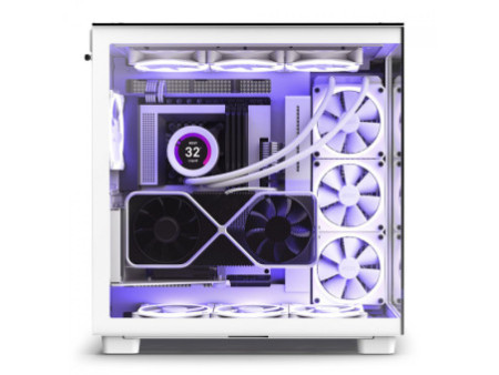 Gabinete Gamer NZXT H9 Flow, Mid Tower, Vidro Temperado, Black, ATX, Sem Fonte, Com 4 Fans, CM-H91FB-01