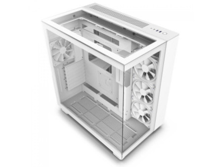 Gabinete Gamer NZXT H9 Flow, Mid Tower, Vidro Temperado, Black, ATX, Sem Fonte, Com 4 Fans, CM-H91FB-01