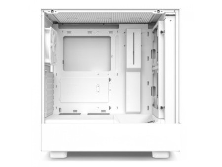 Gabinete Gamer NZXT H5 Flow RGB, Mid Tower, Vidro Temperado, ATX, Black, Sem Fonte, Com 4 Fans, CC-H51FB-R1