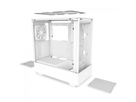 Gabinete Gamer NZXT H5 Flow RGB, Mid Tower, Vidro Temperado, ATX, Black, Sem Fonte, Com 4 Fans, CC-H51FB-R1