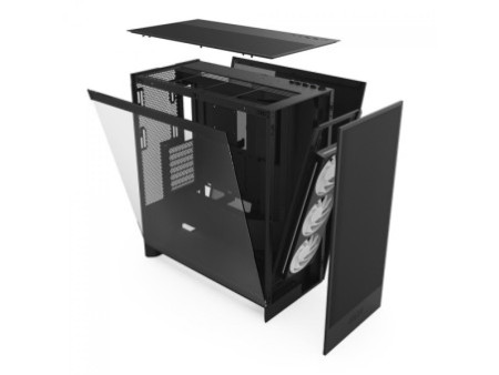 Gabinete Gamer NZXT H7 Elite, Mid Tower, Vidro Temperado, ATX, Black, Sem Fonte, Com 4 Fans, CM-H71EB-02