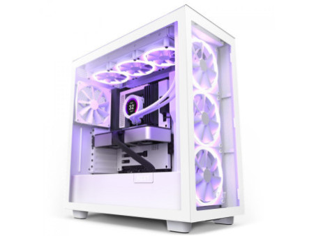 Gabinete Gamer NZXT H7 Flow Mid Tower, Vidro Temperado, Black, ATX, Sem Fonte, 2 Fans, CM-H71FB-01
