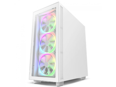Gabinete Gamer NZXT H7 Flow Mid Tower, Vidro Temperado, Black, ATX, Sem Fonte, 2 Fans, CM-H71FB-01