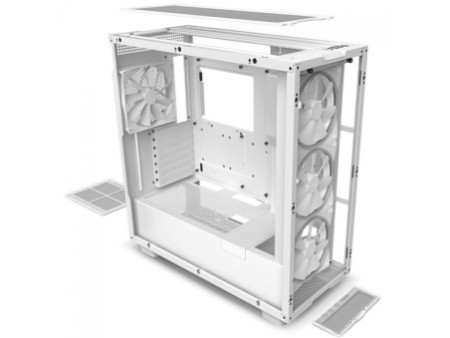 Gabinete Gamer NZXT H7 Flow Mid Tower, Vidro Temperado, Black, ATX, Sem Fonte, 2 Fans, CM-H71FB-01