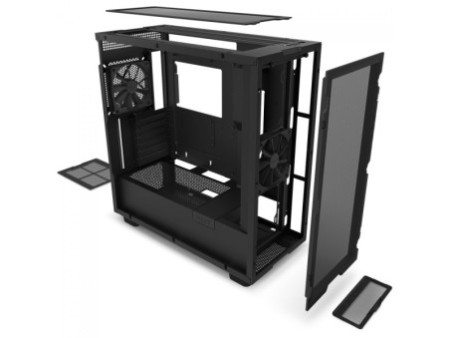 Gabinete Gamer NZXT H7 Elite Mid Tower, Vidro Temperado, Black, ATX, Sem Fonte, 4 Fans, CM-H71EB-01