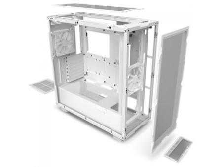 Gabinete Gamer NZXT H7 Mid Tower, Vidro Temperado, White, ATX, Sem Fonte, 2 Fans, CM-H71BW-01