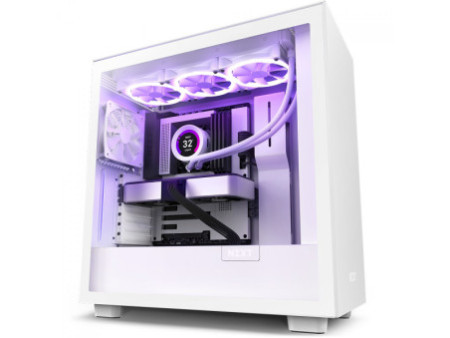 Gabinete Gamer NZXT H7 Mid Tower, Vidro Temperado, White/Black, ATX, Sem Fonte, 2 Fans, CM-H71BG-01