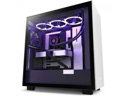Gabinete Gamer NZXT H7 Flow Mid Tower, Vidro Temperado, White/Black, ATX, Sem Fonte, 2 Fans, CM-H71FG-01