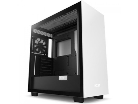 Gabinete Gamer NZXT H7 Flow Mid Tower, Vidro Temperado, White/Black, ATX, Sem Fonte, 2 Fans, CM-H71FG-01