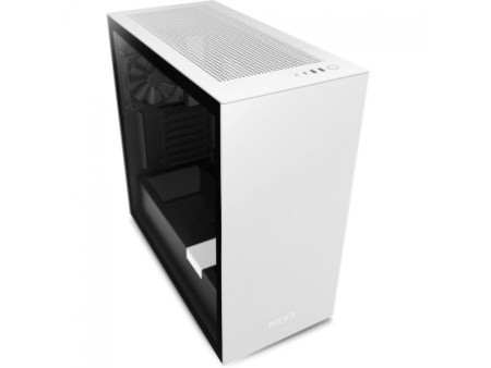 Gabinete Gamer NZXT H7 Flow Mid Tower, Vidro Temperado, White/Black, ATX, Sem Fonte, 2 Fans, CM-H71FG-01