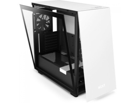 Gabinete Gamer NZXT H7 Flow Mid Tower, Vidro Temperado, White/Black, ATX, Sem Fonte, 2 Fans, CM-H71FG-01
