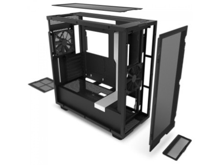 Gabinete Gamer NZXT H7 Mid Tower, Vidro Temperado, Black, ATX, Sem Fonte, 2 Fans, CM-H71BB-01