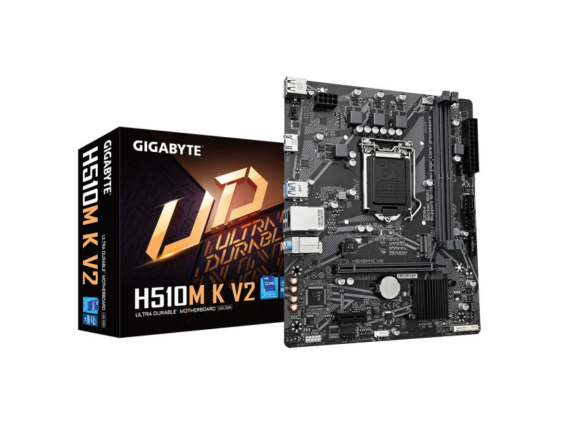 Placa Mãe Gigabyte H510M K V2, Chipset H510, Intel LGA 1200, MATX, DDR4