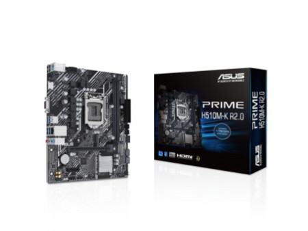 Placa Mãe ASUS PRIME H510M-K R2.0, Chipset H470, Intel LGA 1200, mATX, DDR4, 90MB1E80-M0EAY0