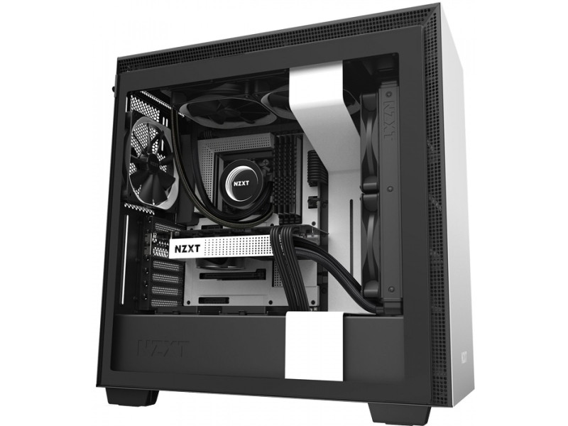 Gabinete Gamer NZXT H710i, Mid Tower, Com 4 Fans, Vidro Temperado, White, Sem Fonte, CA-H710I-W1