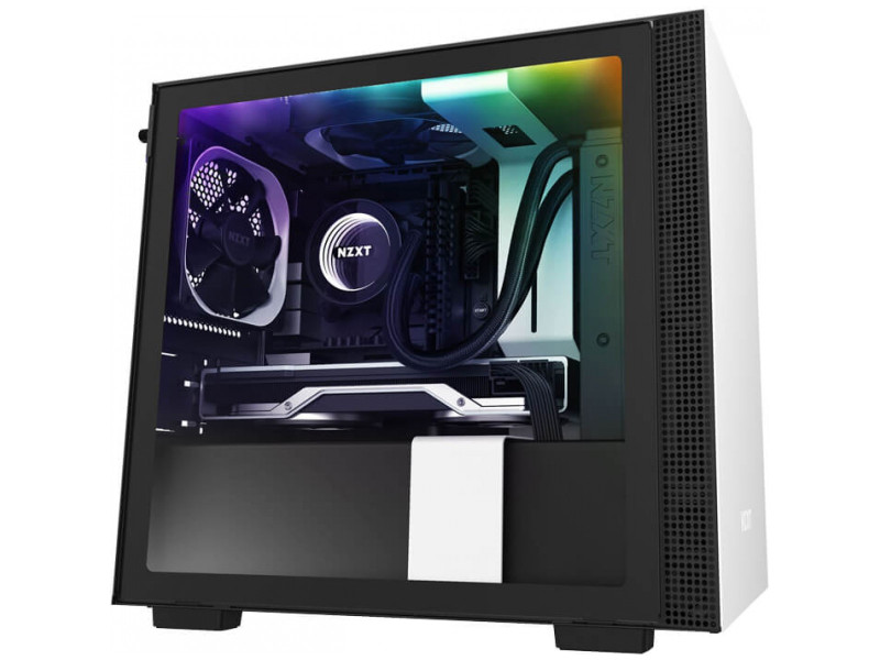 Gabinete Gamer NZXT H210i, Mini Tower, Vidro Temperado, Black, Sem Fonte, Com 2 Fans, CA-H210I-B1