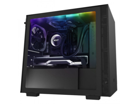 Gabinete Gamer NZXT H210, Mini Tower, Vidro Temperado, Black, Sem Fonte, Com 2 Fans, CA-H210B-B1