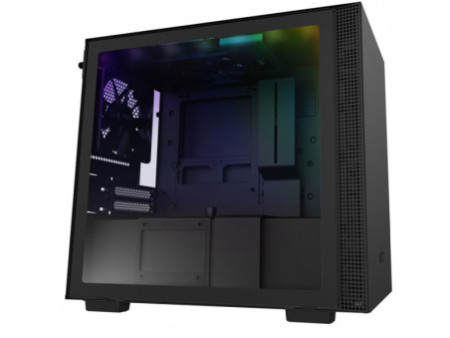 Gabinete Gamer NZXT H210, Mini Tower, Vidro Temperado, Black, Sem Fonte, Com 2 Fans, CA-H210B-B1