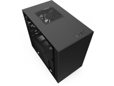 Gabinete Gamer NZXT H210, Mini Tower, Vidro Temperado, Black, Sem Fonte, Com 2 Fans, CA-H210B-B1