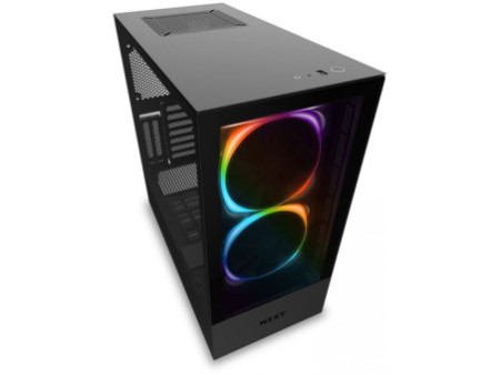 Gabinete Gamer NZXT H200, Mini Tower, Com 2 Fans, Vidro Temperado, Black-Red, S-Fonte, CA-H200B-BR