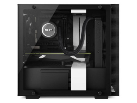 Gabinete Gamer NZXT H200i Smart, Com 2 Fans, Vidro Temperado, Black, Sem Fonte, CA-H200W-BB