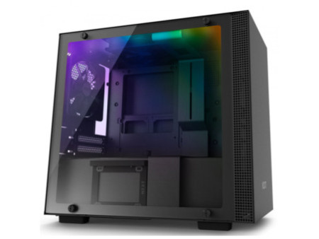 Gabinete Gamer NZXT H200, Mini Tower, Com 2 Fans, Vidro Temperado, Black-Blue, Sem Fonte, CA-H200B-BL
